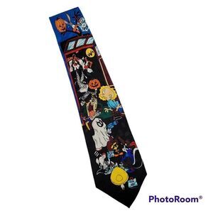 Looney Tunes Mania Mens Tie Halloween 59" Holiday Novelty Necktie Vintage 1995